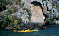 Carvings at Mine Bay, Lake Taupo - c Chris McLennan